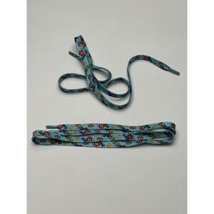Nintendo Super Mario Bros Shoelaces Turquoise Character Print